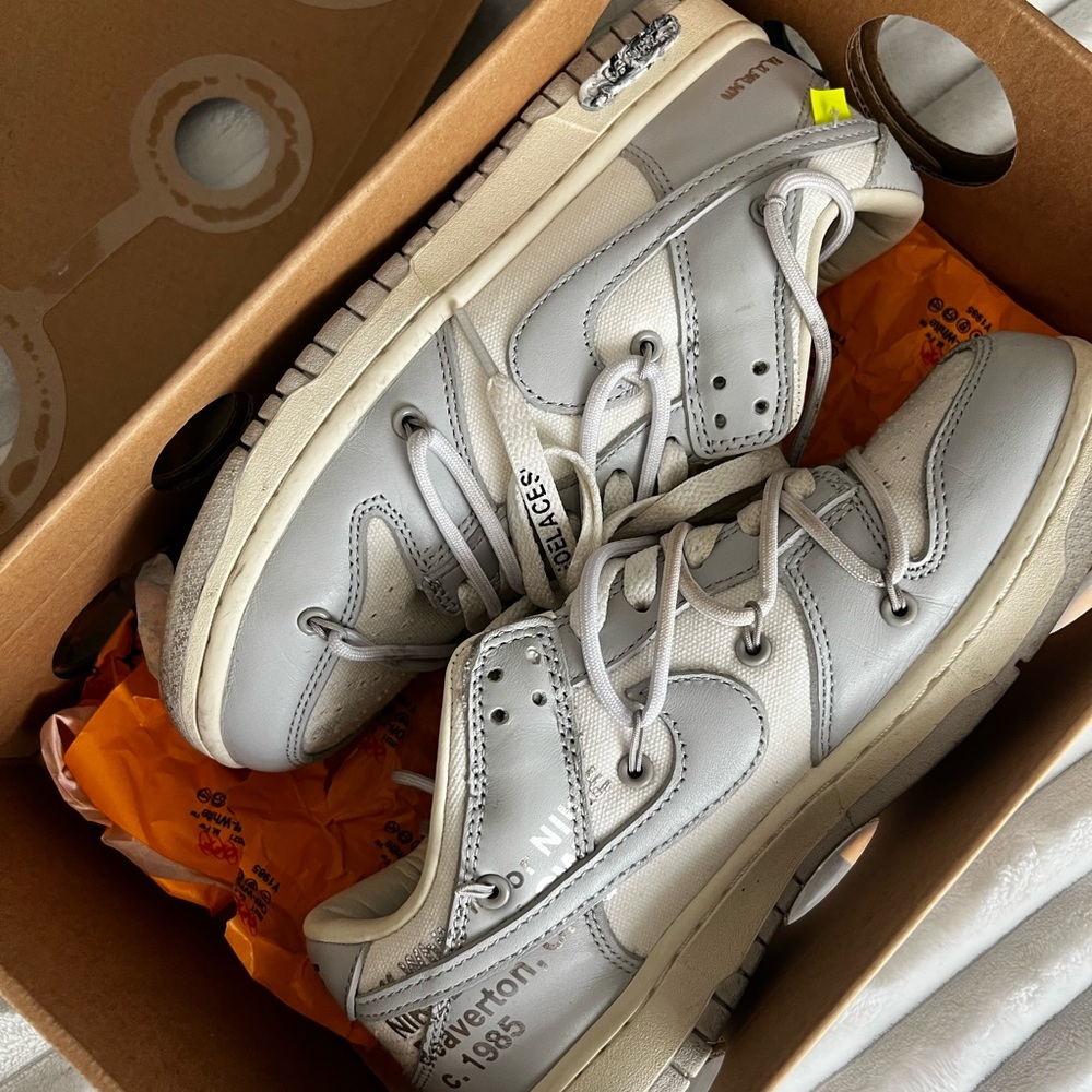 Gray/White Detailed Sneakers